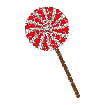 candy stick dot icon isolated on white background
