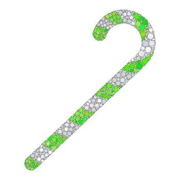 candy cane dot icon isolated on white background