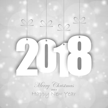 white colored hang tag numbers for New Year 2018