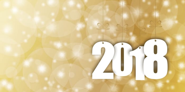 white colored hang tag numbers for New Year 2018