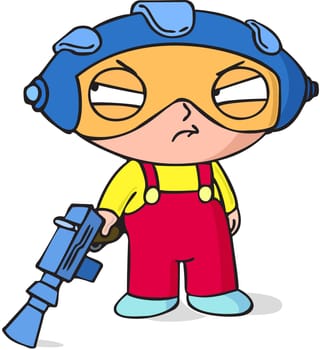 stewie griffin family guy illustration soldier