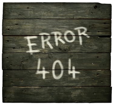 error 404 on old board wall