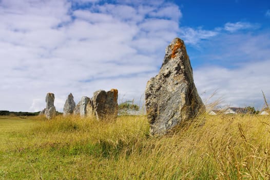 Stone rows of Lagatjar,Crozon peninsula in Brittany - Alignements de Lagatjar,Crozon in Brittany