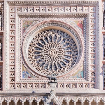 Detail of the facade of the Cathedral of Orvieto