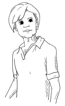 vector - Young man - isolated on background