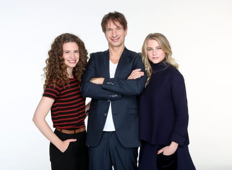 Marlene Tanczik,Ingolf Lueck and Jeanne Goursaud,Sechs auf einem Streich 2017 Fotocall at Briese Studio Hamburg