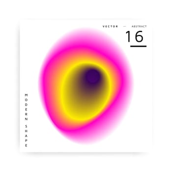 Abstract vector modern shape. Bold colorful design element with gradient blend, liquid bubble