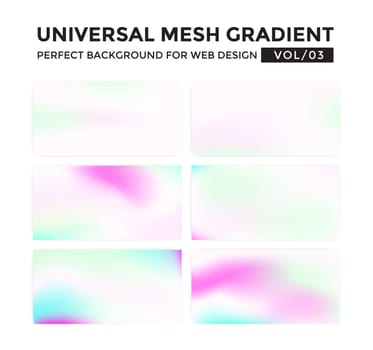 Iridescent colored universal mesh gradient. Perfect background for your web design