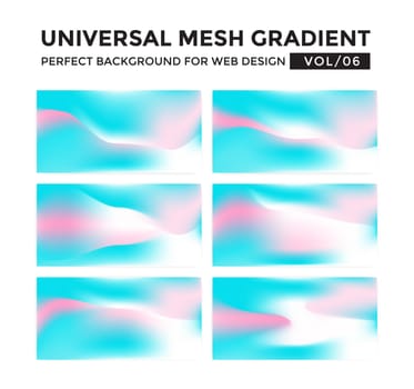 Iridescent colored universal mesh gradient. Perfect background for your web design