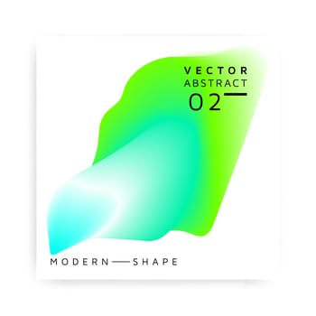 Abstract vector modern shape. Bold colorful design element with gradient blend, liquid bubble