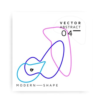 Abstract vector modern shape. Bold colorful design element with gradient blend, liquid bubble