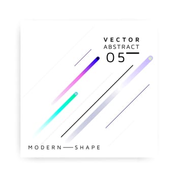 Abstract vector modern shape. Bold colorful design element with gradient blend, liquid bubble