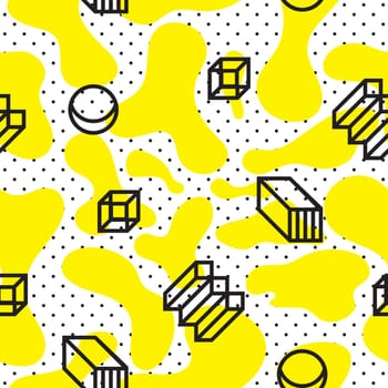 Color seamless pattern modern bold camouflage cover. Colorful bubble shapes vector composition with ornament. Trendy minimal design