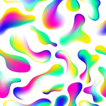 Fluid color seamless pattern modern bold camouflage cover. Colorful bubble shapes motion lamp vector composition. Trendy minimal design