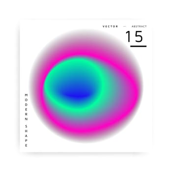 Abstract vector modern shape. Bold colorful design element with gradient blend, liquid bubble