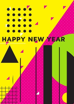 Colorful vector illustration of celebration for Happy new year 2018 season