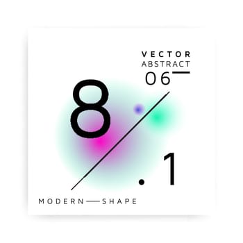 Abstract vector modern shape. Bold colorful design element with gradient blend, liquid bubble