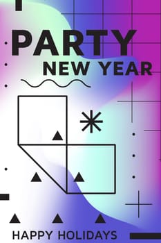Colorful gradient vector illustration of celebration for Happy new year 2018 season