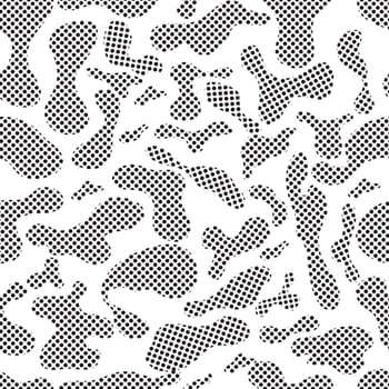 Color seamless pattern modern bold camouflage cover. Colorful bubble shapes vector composition with ornament. Trendy minimal design