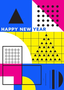 Colorful vector illustration of celebration for Happy new year 2018 season