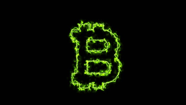 Abstract background with bitcoin sign. 3d rendering