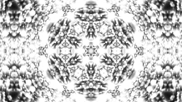 Abstract background with silver kaleidoscope. 3d rendering