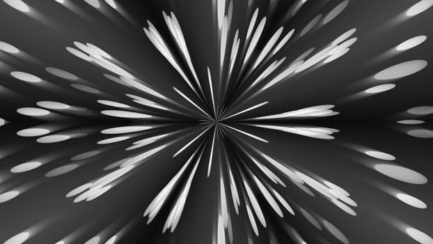 Abstract background with silver kaleidoscope. 3d rendering