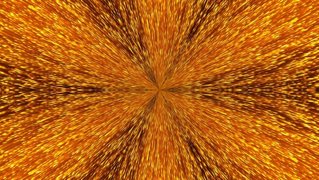 Abstract background with gold kaleidoscope. 3d rendering