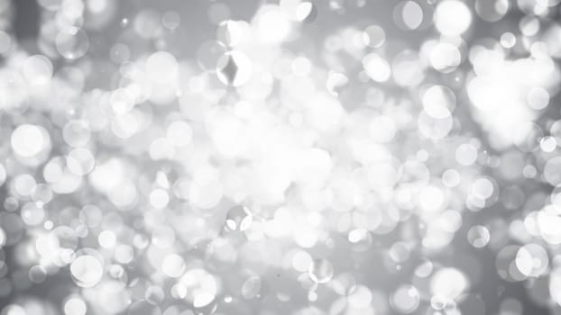 Abstract background with silver bokeh. 3d rendering