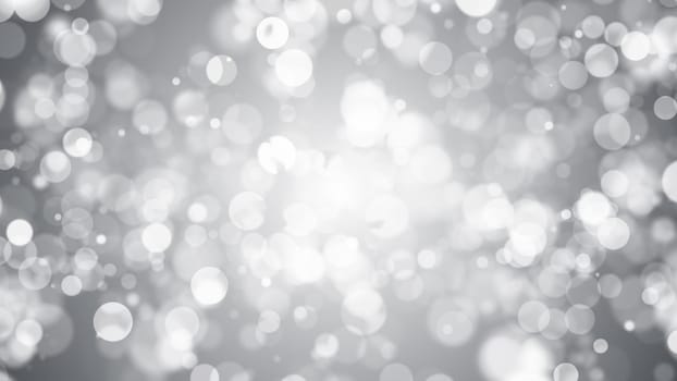 Abstract background with silver bokeh. 3d rendering