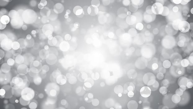 Abstract background with silver bokeh. 3d rendering