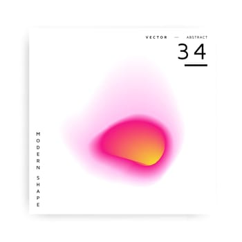 Abstract vector modern shape. Bold colorful design element with gradient blend, liquid bubble