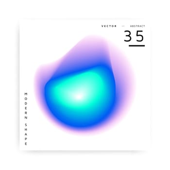 Abstract vector modern shape. Bold colorful design element with gradient blend, liquid bubble