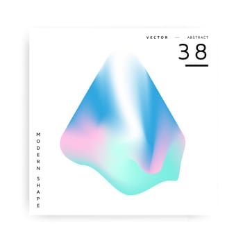 Abstract vector modern shape. Bold colorful design element with gradient blend, liquid bubble