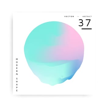 Abstract vector modern shape. Bold colorful design element with gradient blend, liquid bubble