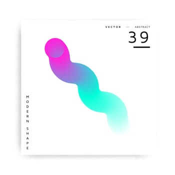 Abstract vector modern shape. Bold colorful design element with gradient blend, liquid bubble
