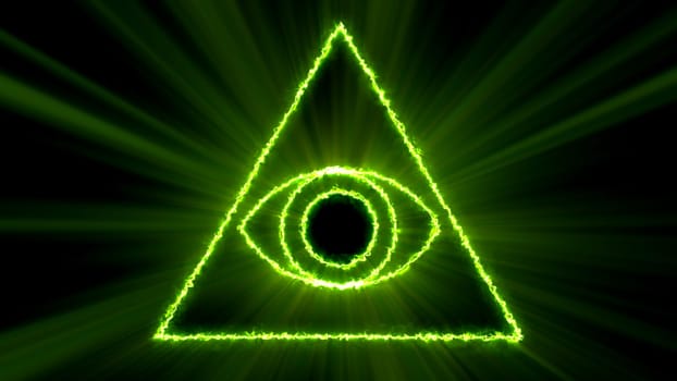 Abstract background with Eye of Providence. 3d rendering