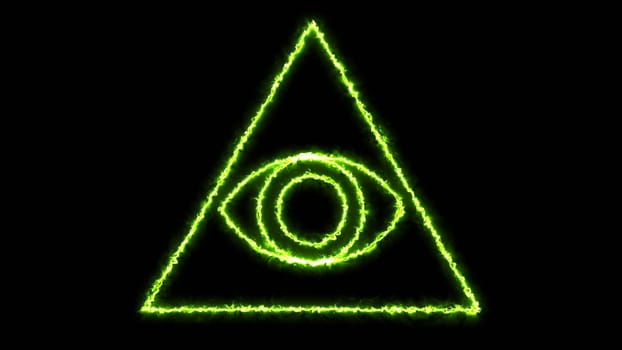 Abstract background with Eye of Providence. 3d rendering
