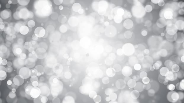Abstract background with silver bokeh. 3d rendering