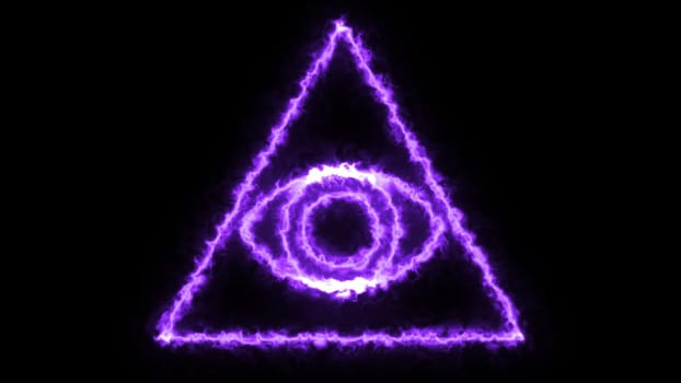 Abstract background with Eye of Providence. 3d rendering