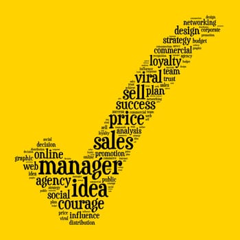 Manager word cloud concept over white background