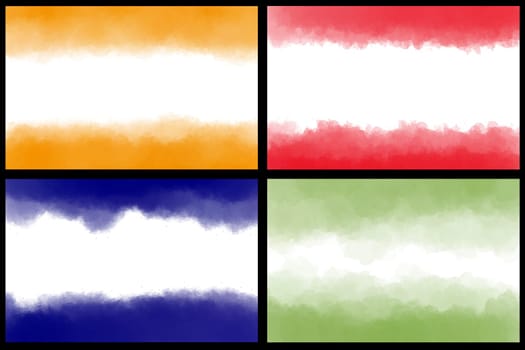 four different watercolor backgrounds
