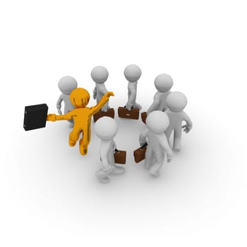 Career or business concept, Successful living or great job concept, 3d rendering