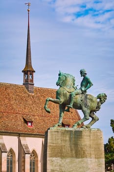 Monument to Hans Waldmann (mayor of Zurich in 1483-1489) in Zurich, Switzerland
