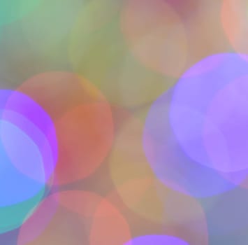 Colorful bokeh abstract background of de-focused Christmas lights