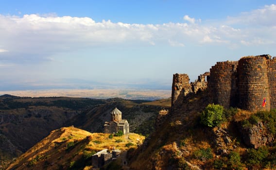 Amberd is a fortress complex with a church built on the slopes of Mt. Aragats at 2,300 meters above sea level in the XI-XIII centuries,Armenia.