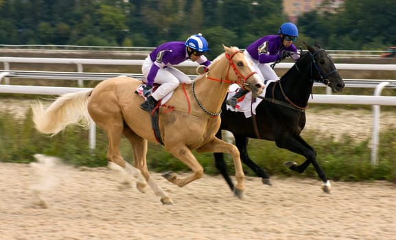 The race for the prize of the Zakritia in Pyatigorsk, Caucasus, Russia.