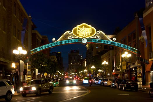 SAN DIEGO , CA - MAY 05 : The Gas Lamp Quarter in San Diego, California, on May 05 2014