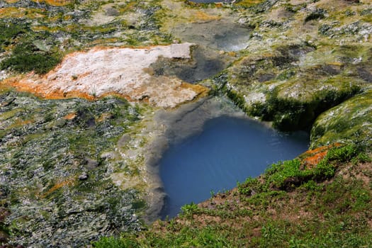 Natural source gray-hydrogen of mineral curative water in Pyatigorsk,Caucasus.