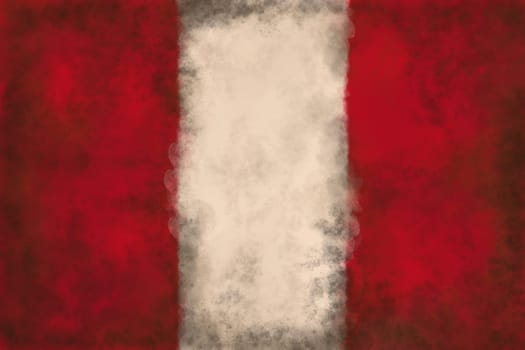 flag of peru on grunge background - illustration